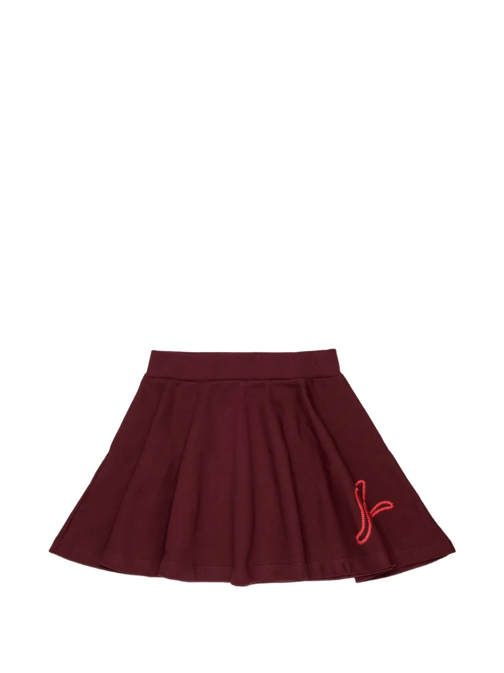 Nº21 Kids logo-embroidered pleated mini skirt - Rosso