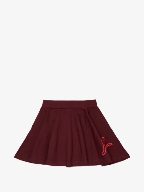 Nº21 Kids logo-embroidered pleated mini skirt