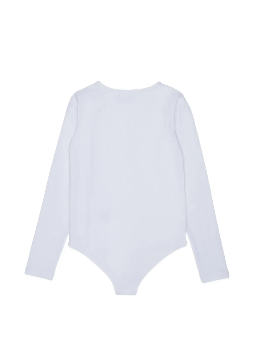 MM6 Maison Margiela Kids Romper met lange mouwen en cijfer-print Wit