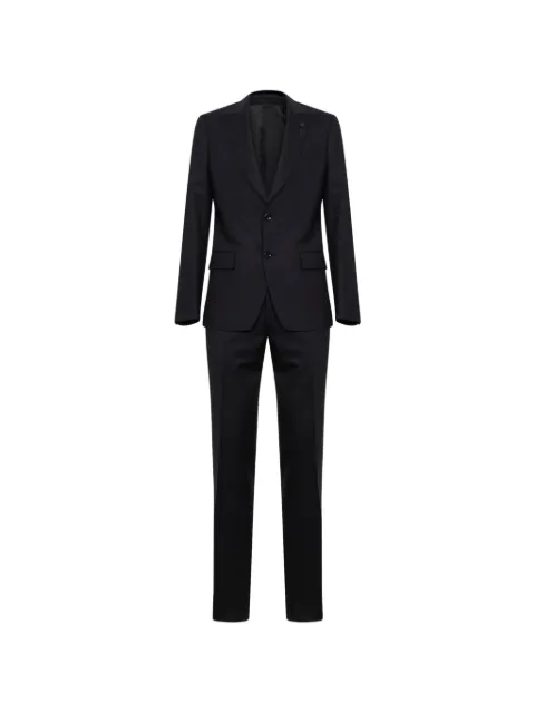 Lardini single-breasted peak-lapel suit