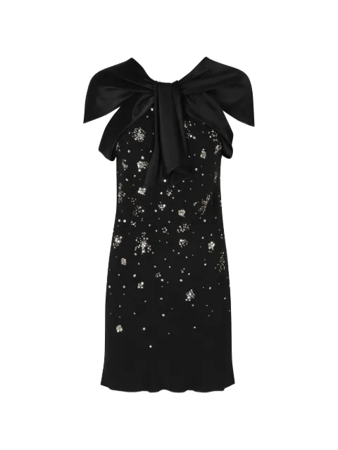 Alberta Ferretti mini sequin-embellished bow-detail dress