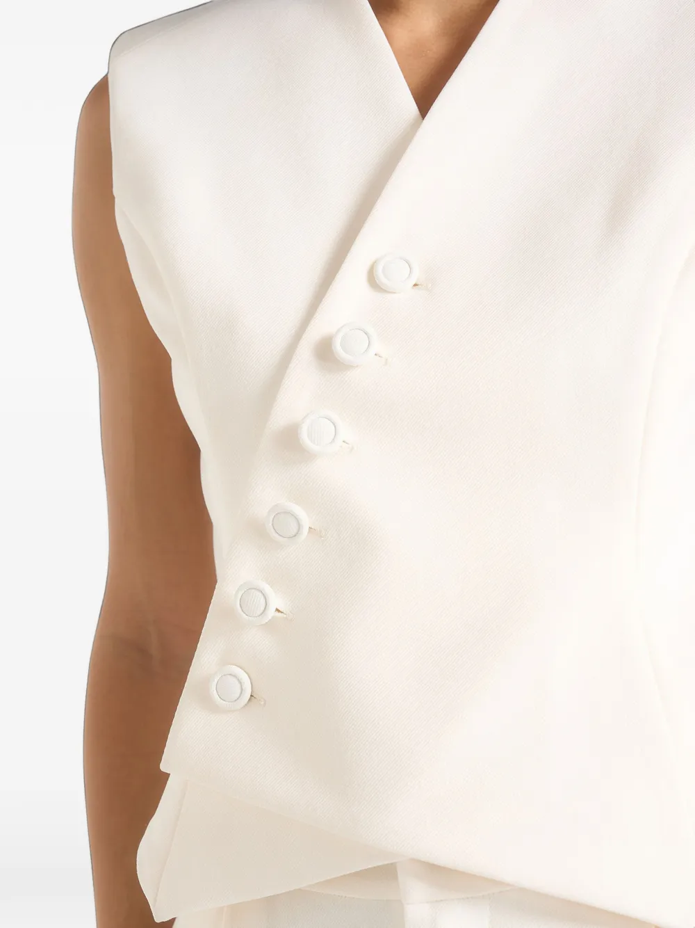 Manière De Voir Laurence asymmetrisch gilet Wit