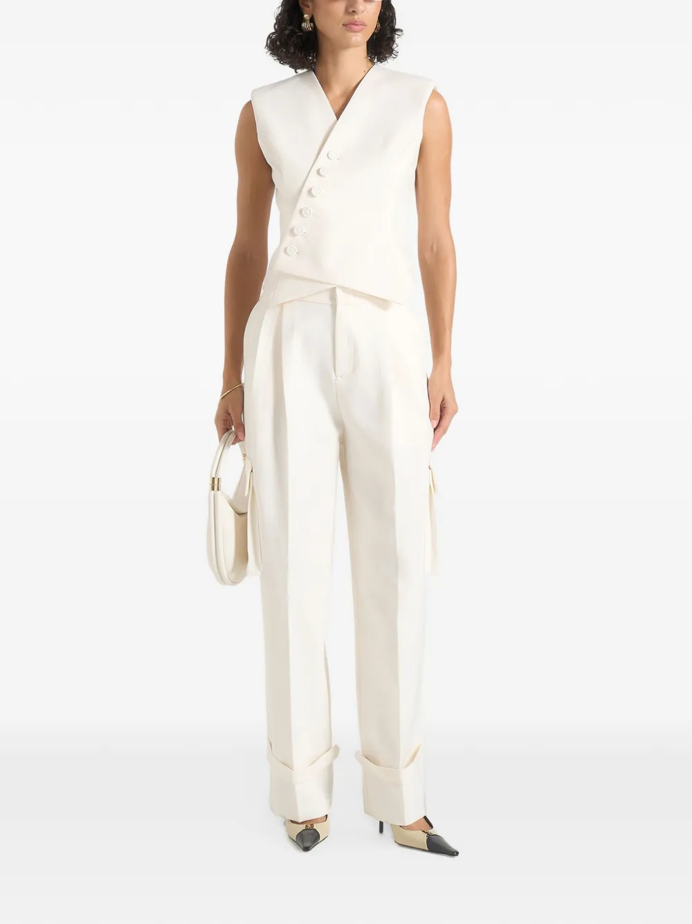 Manière De Voir Laurence asymmetrisch gilet Wit