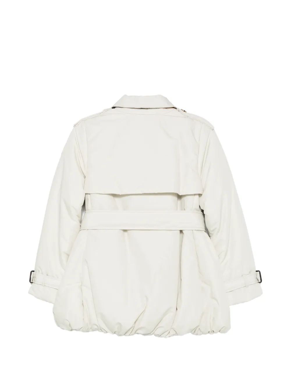 Burberry Kids Jas met ceintuur en afwerking Beige
