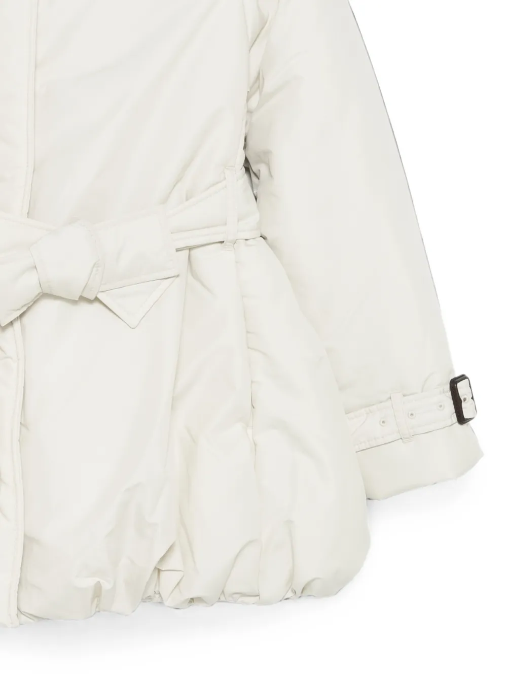 Burberry Kids Jas met ceintuur en afwerking Beige
