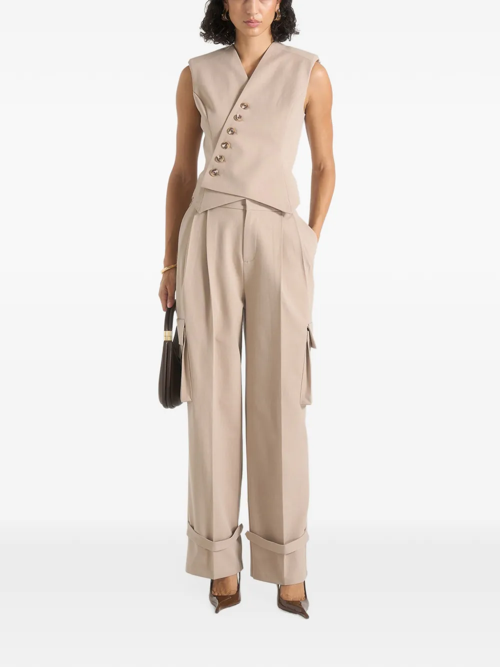 Manière De Voir Laurence asymmetrisch gilet Beige