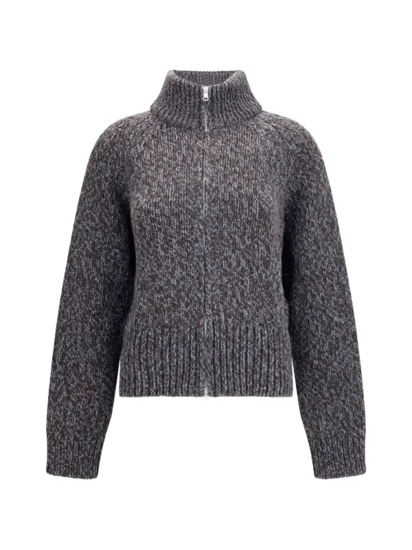 OUR LEGACY Chunky-knit Zip-up Cardigan in Grey