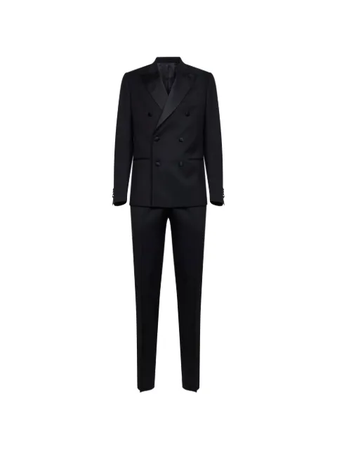Lardini double-breasted peak-lapel suit