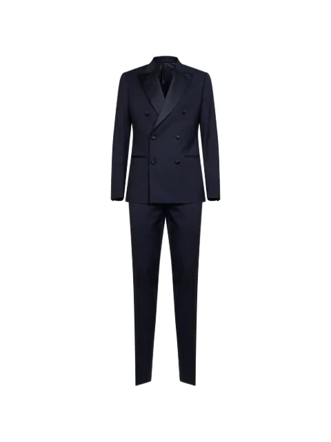 Lardini double-breasted peak-lapel suit