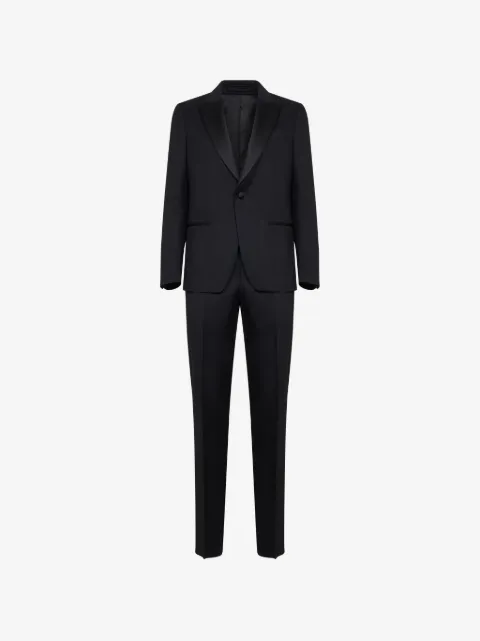 Lardini single-breasted peak-lapel suit