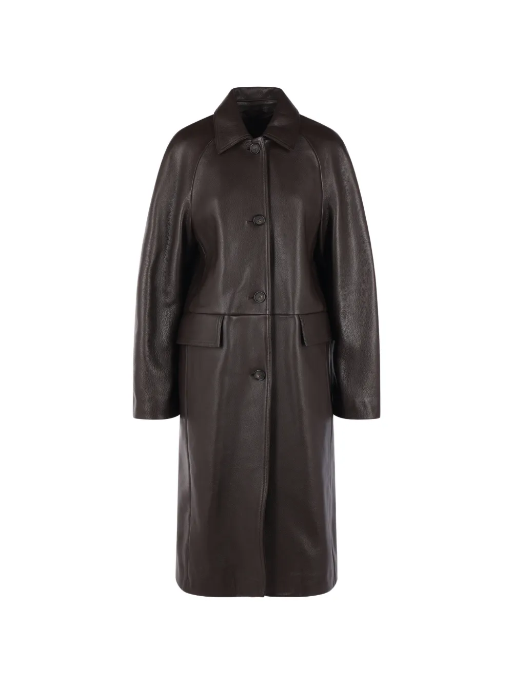 TOTEME button-up leather coat