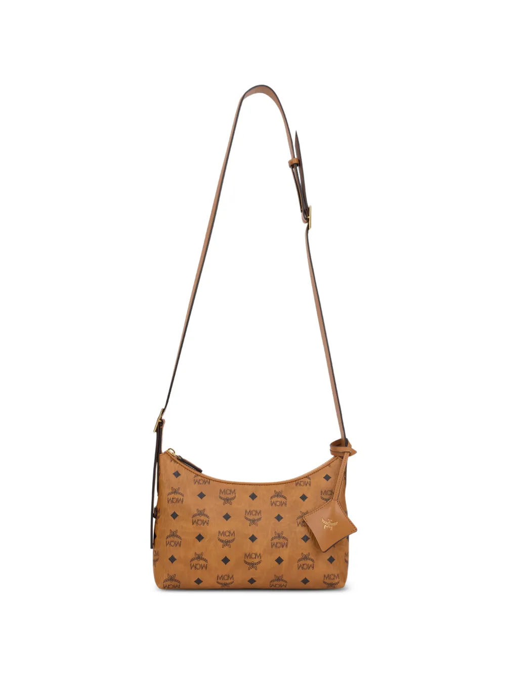 MCM Aren monogram shoulder bag - Marrone
