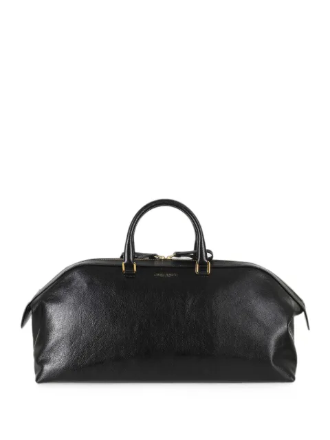 Alberta Ferretti logo-print leather tote bag