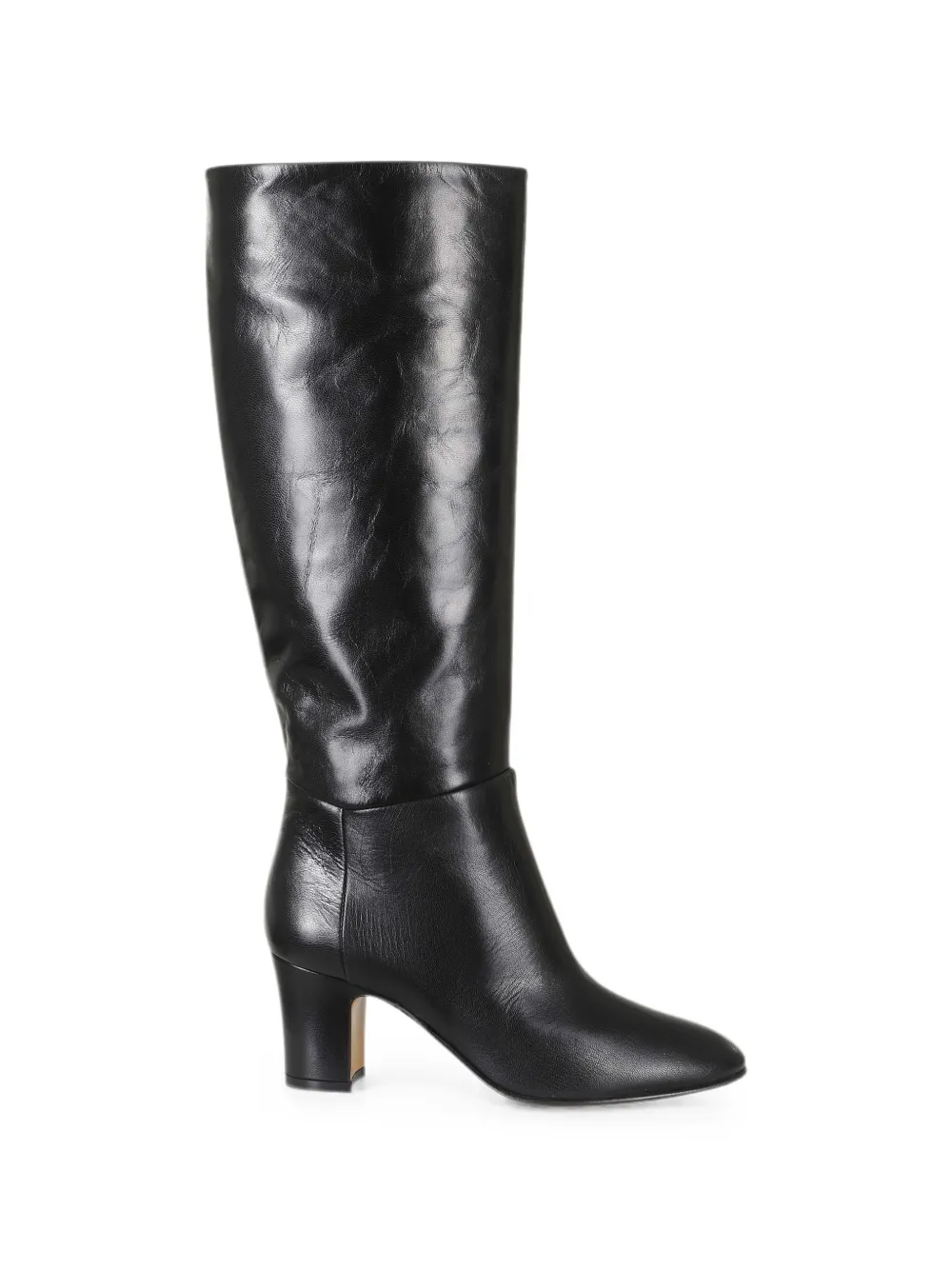 Alberta Ferretti leather knee-high boots Zwart