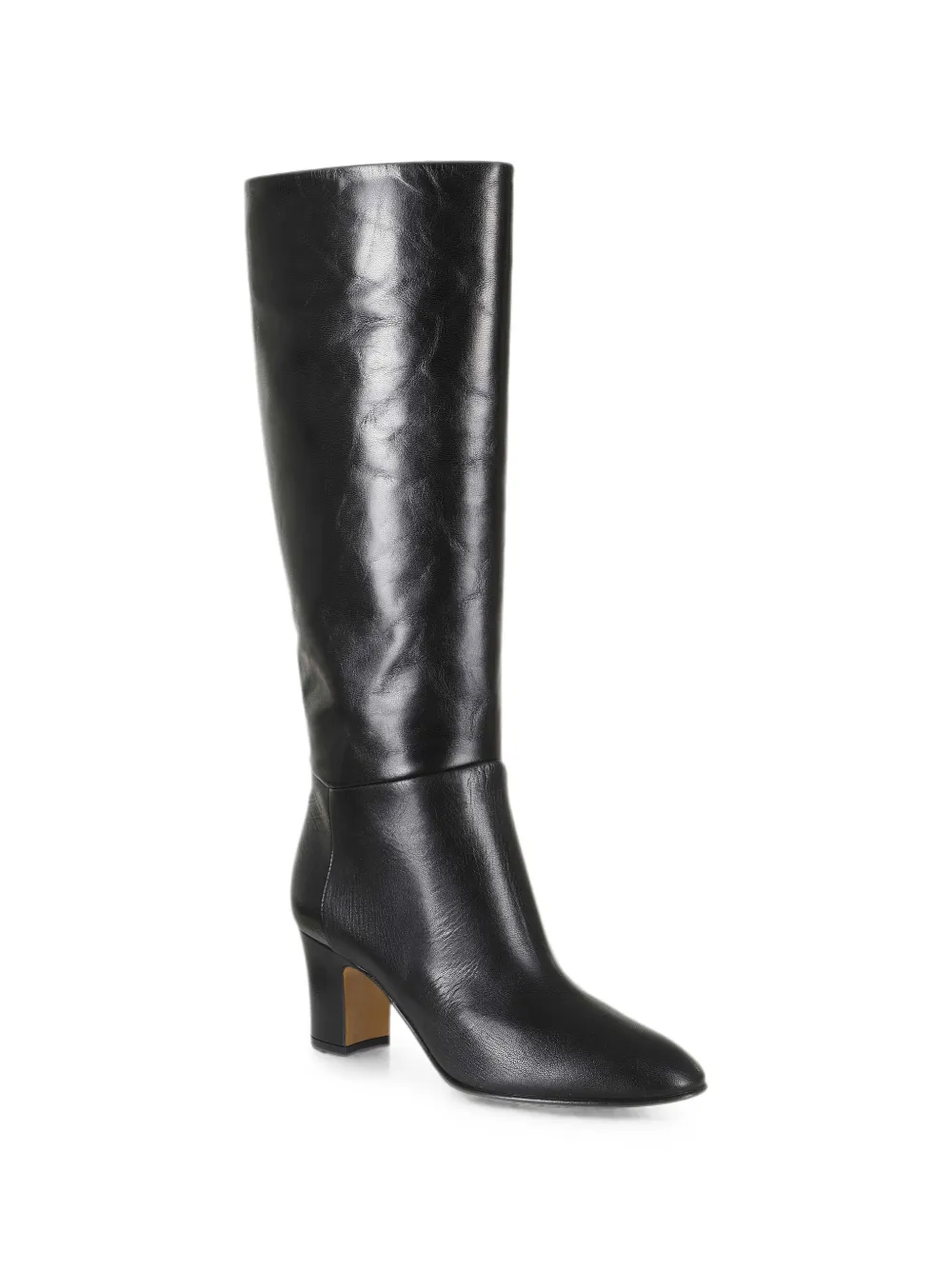 Alberta Ferretti leather knee-high boots Zwart