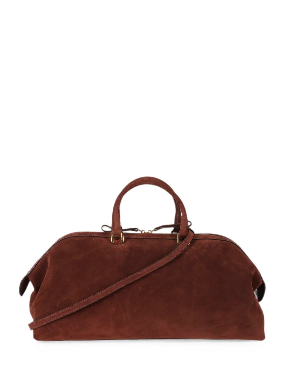 Alberta Ferretti suede top-handle tote bag Bruin