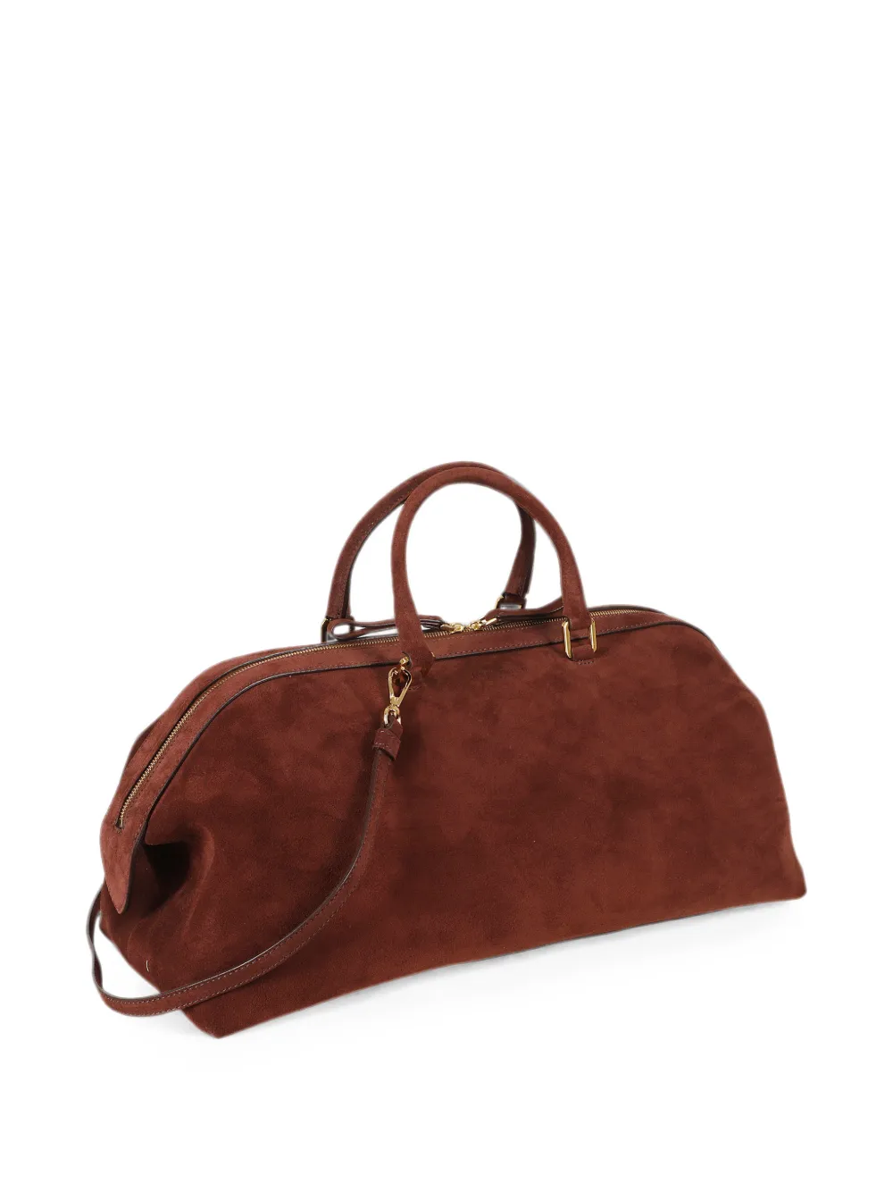 Alberta Ferretti suede top-handle tote bag Bruin