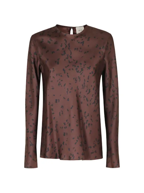 Alysi abstract-print long-sleeve blouse