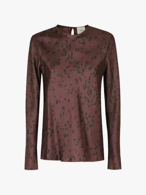 Alysi abstract-print long-sleeve blouse