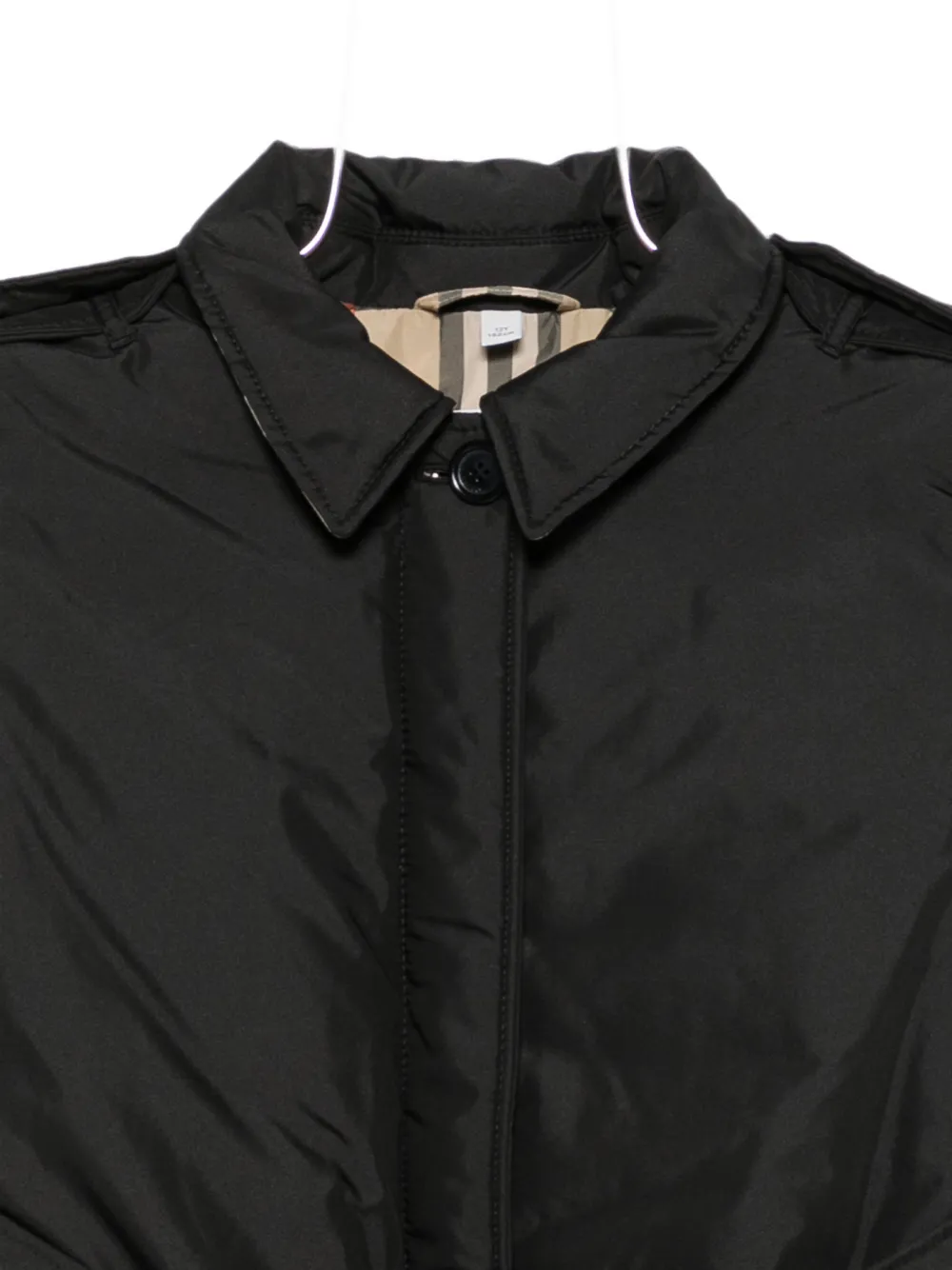 Burberry Kids Jas met ceintuur en afwerking Zwart