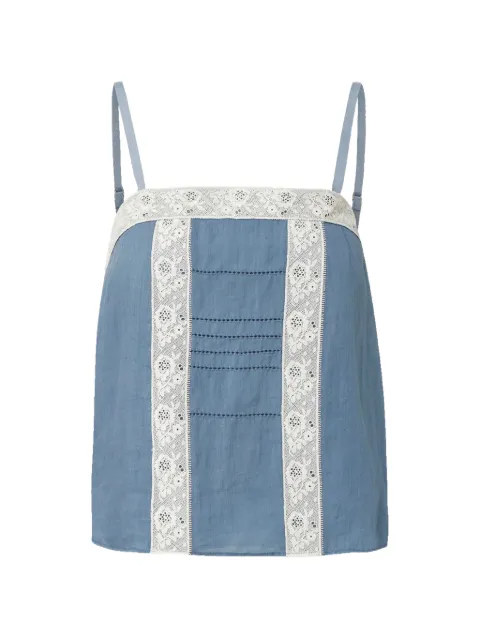 Veronica Beard Olivana lace-trim tank top