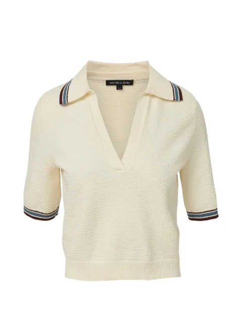 Veronica Beard Quinelle striped-trim top