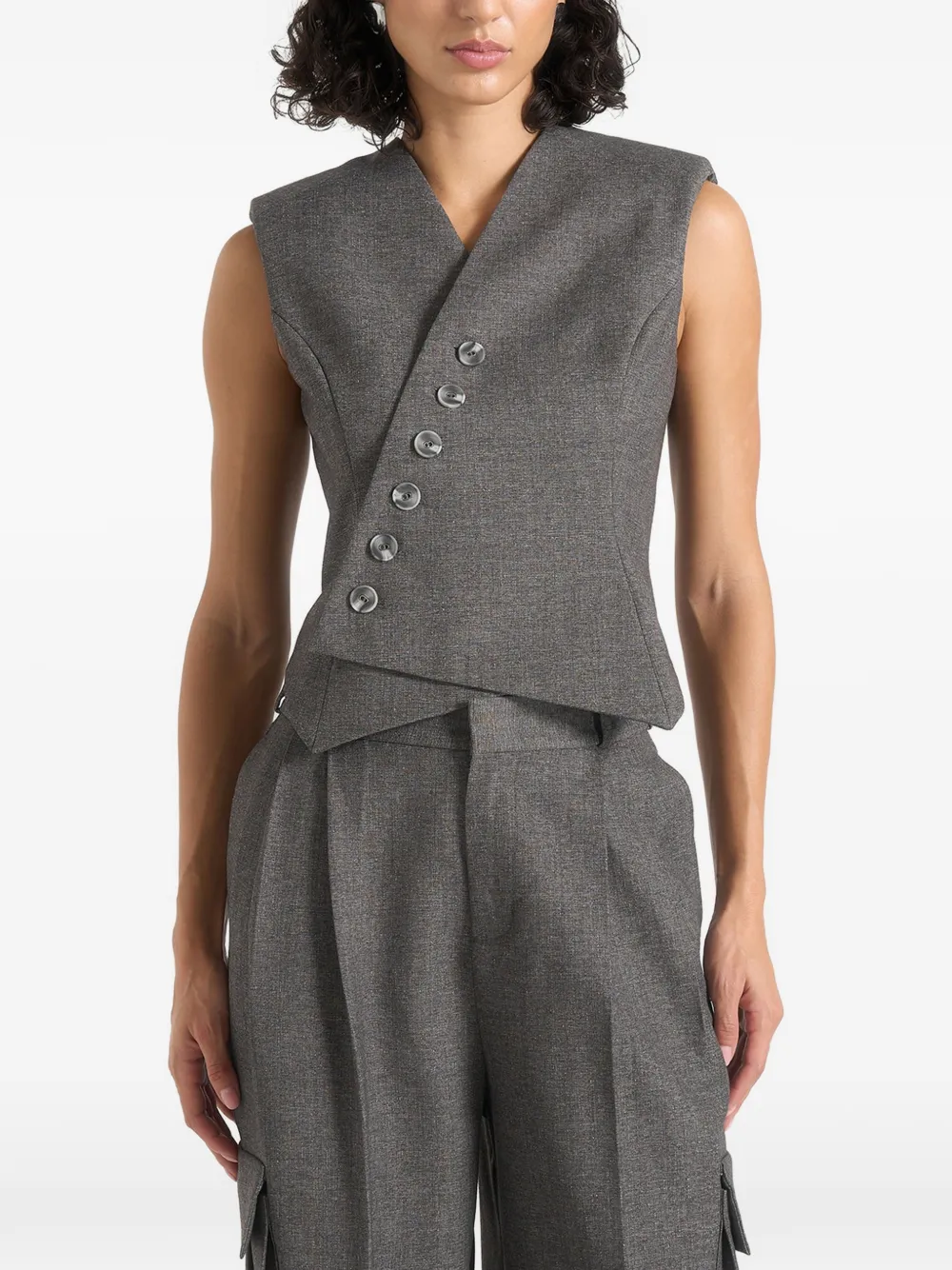 Manière De Voir veston portefeuille Laurence en gris chiné