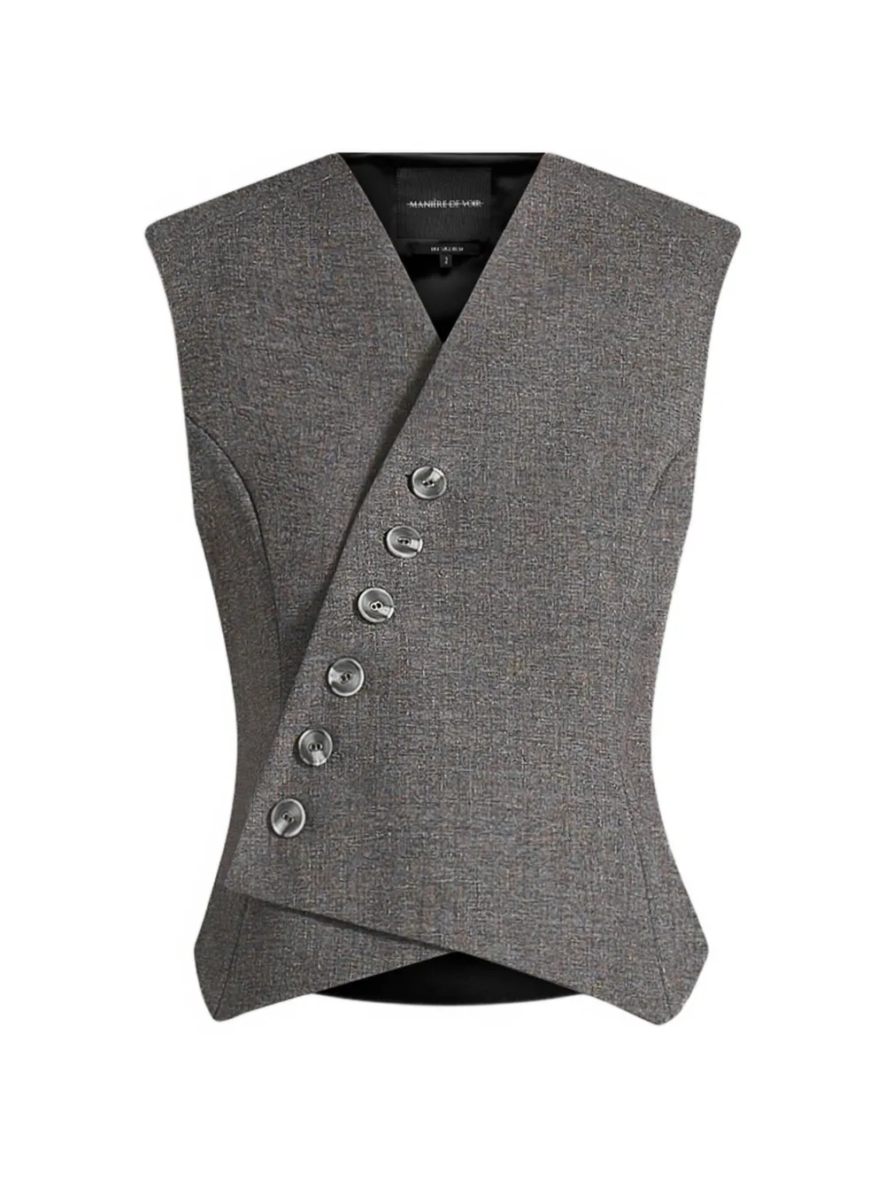 Manière De Voir Laurence Wickelweste aus grauem Mergel