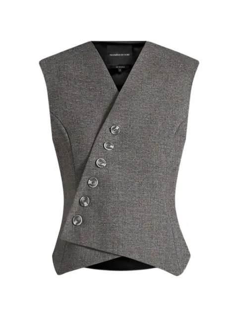 Manière De Voir Laurence textured tailored wrap waistcoat