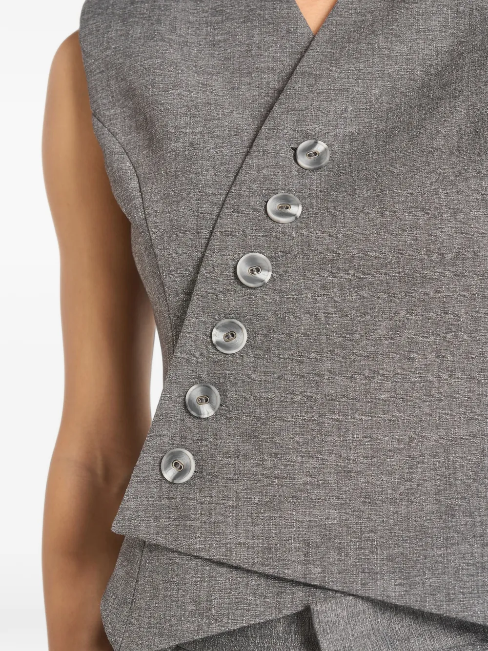 Manière De Voir Laurence gilet met wikkel-effect Grijs