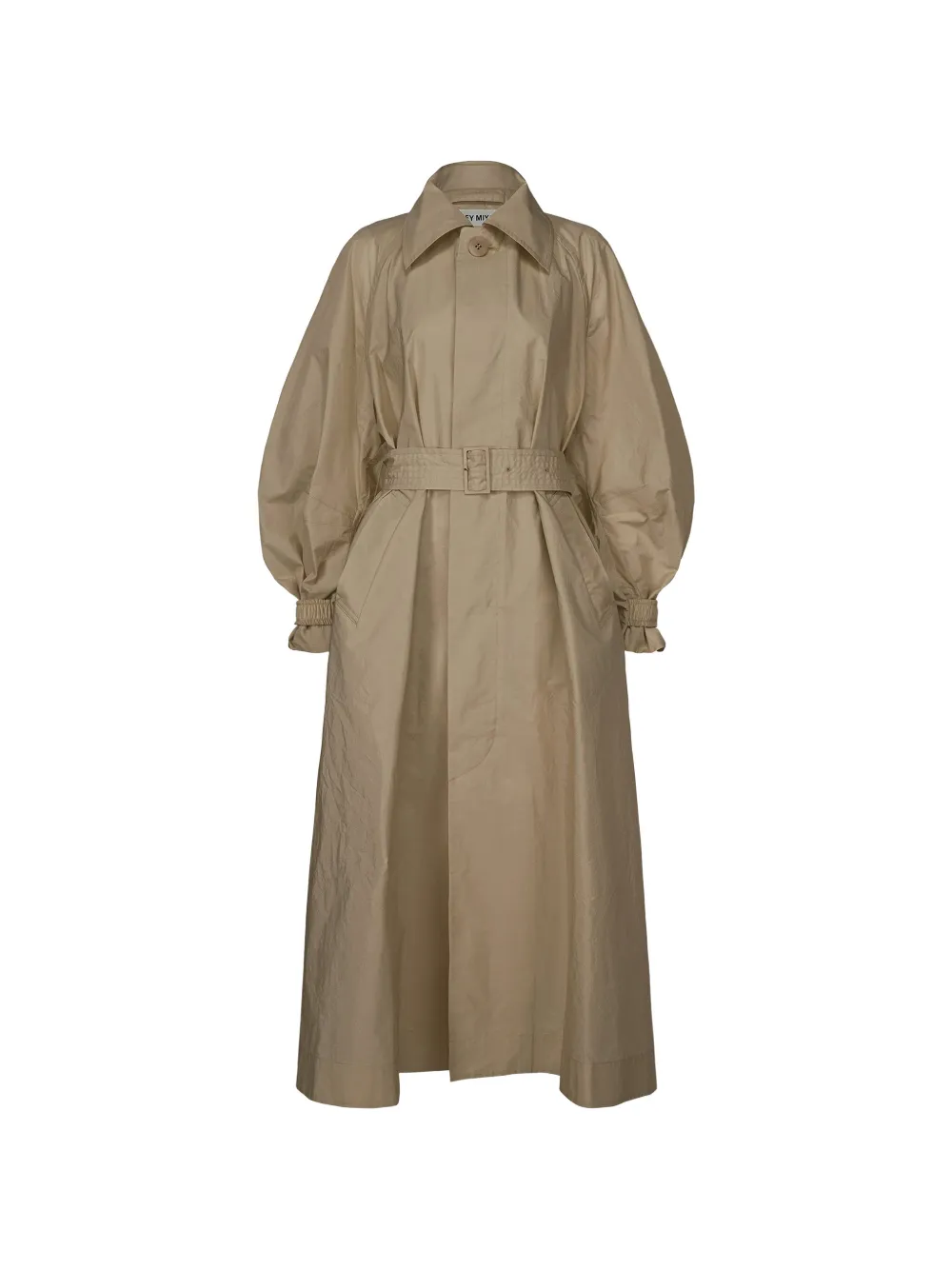 Issey Miyake Akimbo belted balloon-sleeve coat - Toni neutri