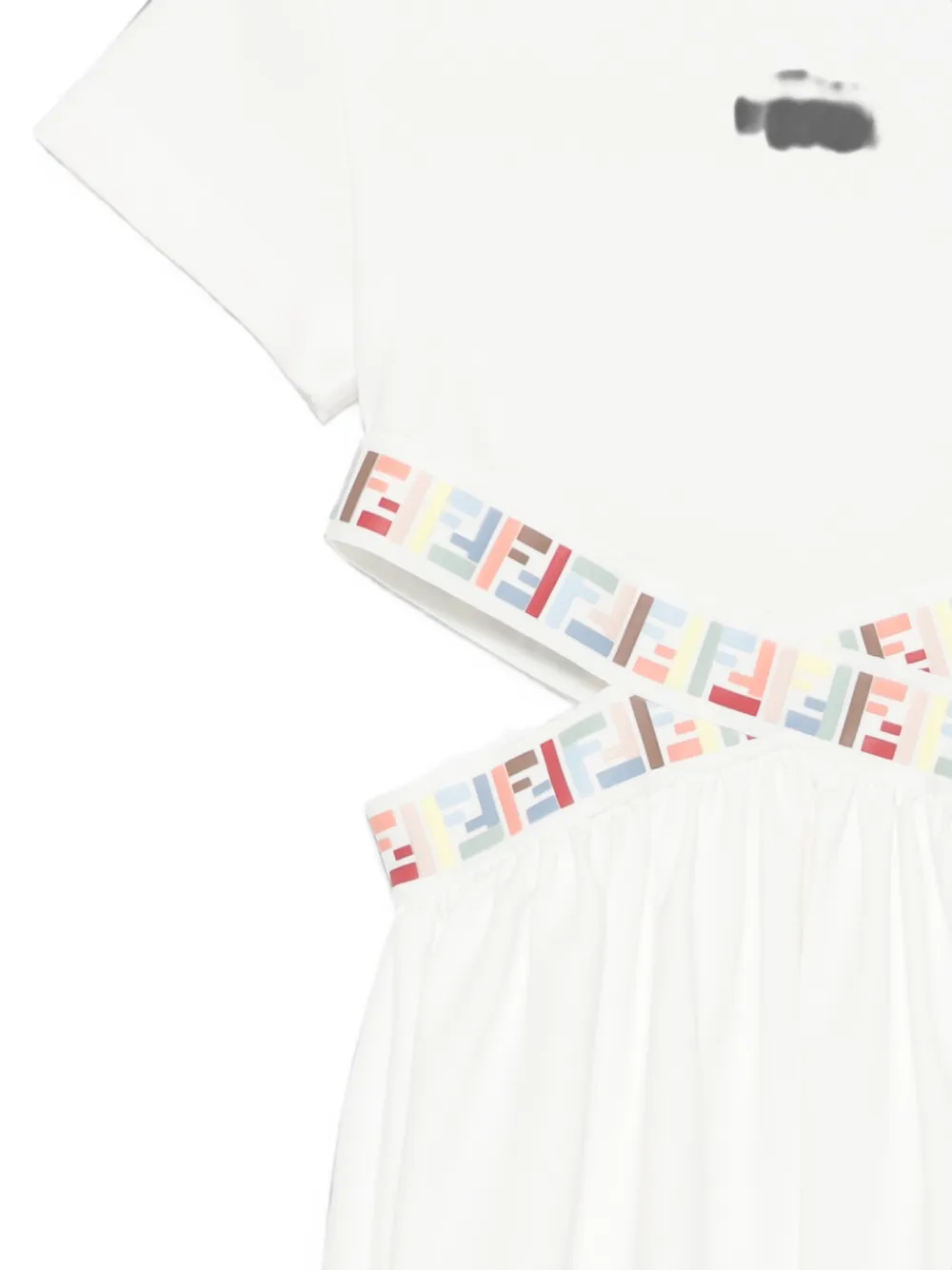 Fendi Kids Jurk met uitgesneden detail Wit