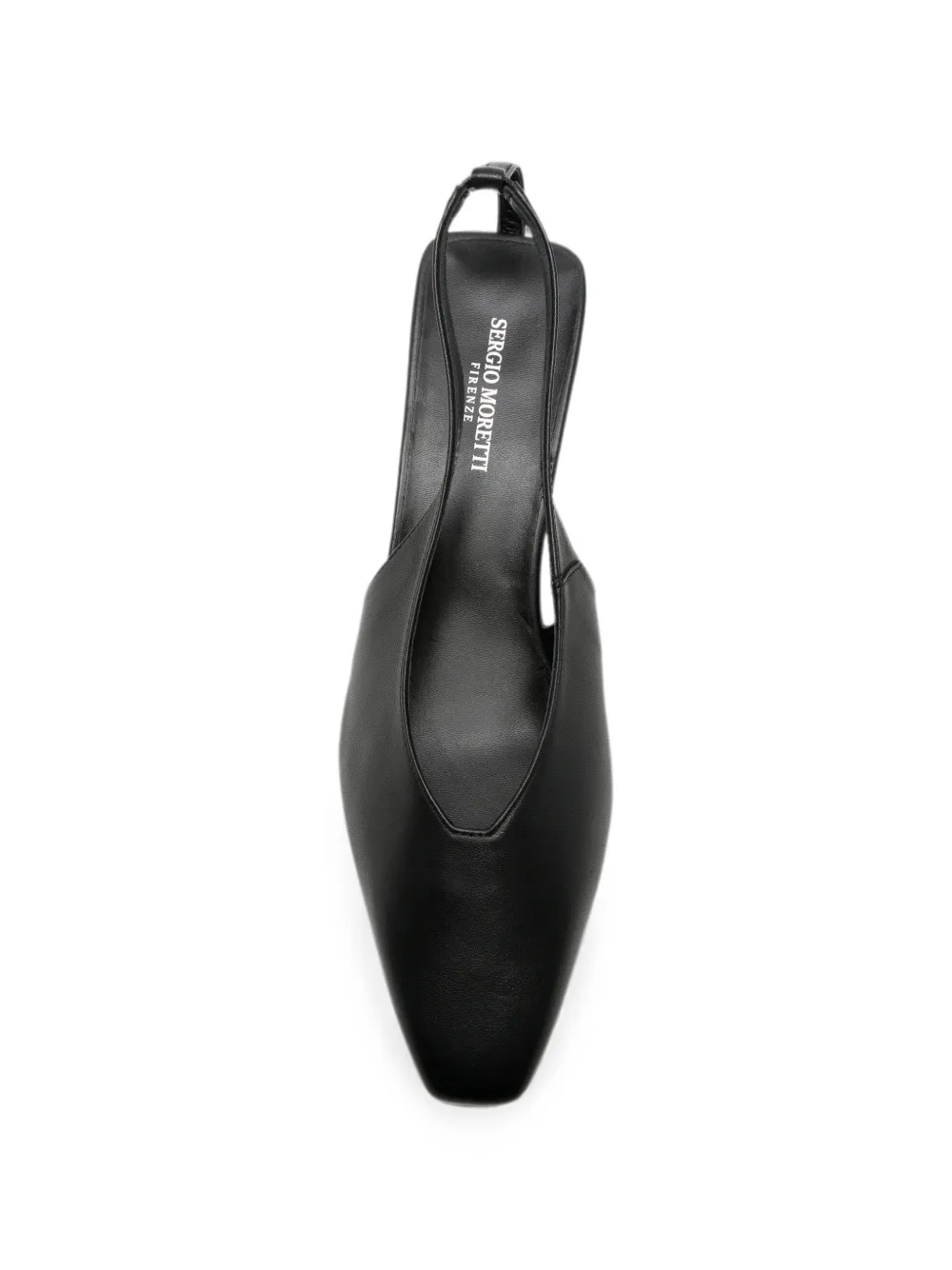 SERGIO MORETTI FIRENZE pointed-toe slingback pumps Zwart