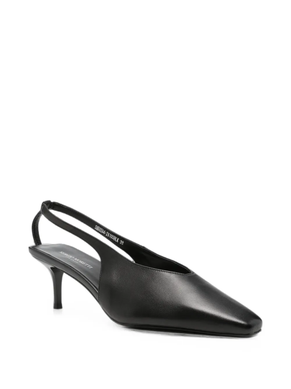 SERGIO MORETTI FIRENZE pointed-toe slingback pumps Zwart