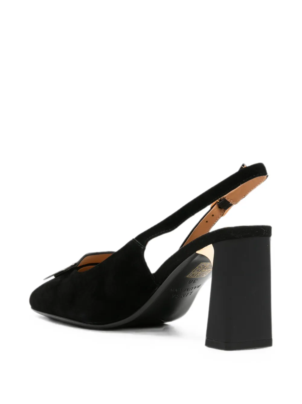 LINDA BAUMANN buckle-detail slingback pumps Zwart