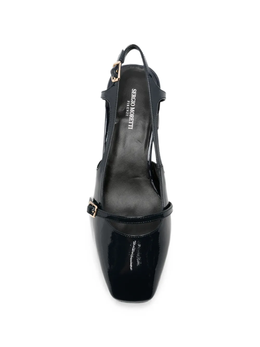 SERGIO MORETTI FIRENZE buckle-detail slingback pumps Zwart