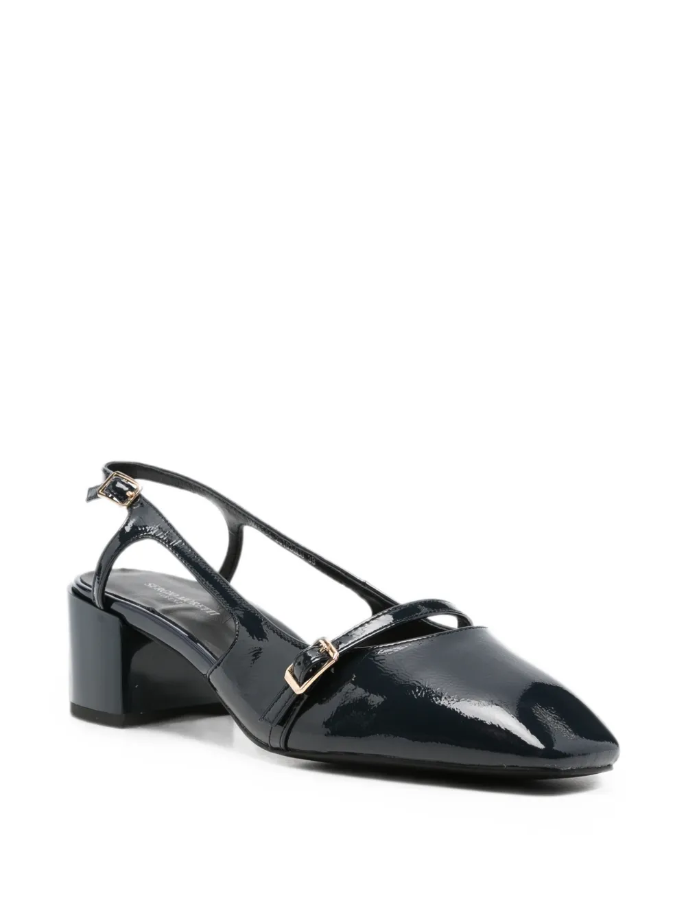 SERGIO MORETTI FIRENZE buckle-detail slingback pumps Zwart
