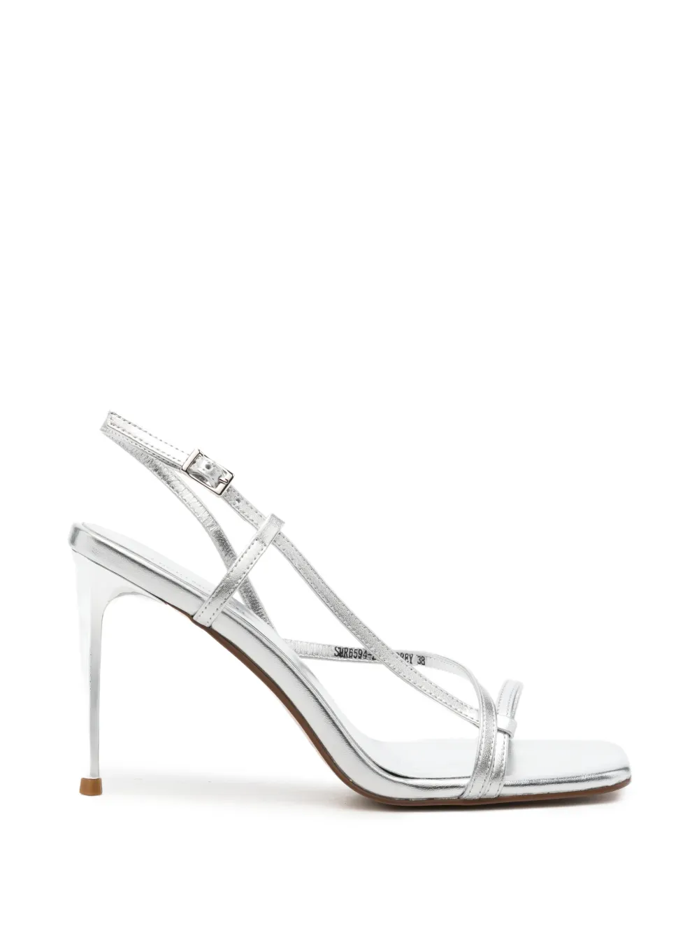 SERGIO MORETTI FIRENZE metallic-effect strappy sandals - Argento