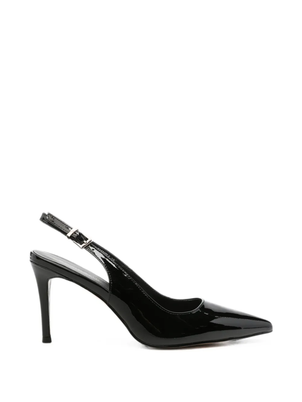 SERGIO MORETTI FIRENZE patent-finish slingback pumps - Nero