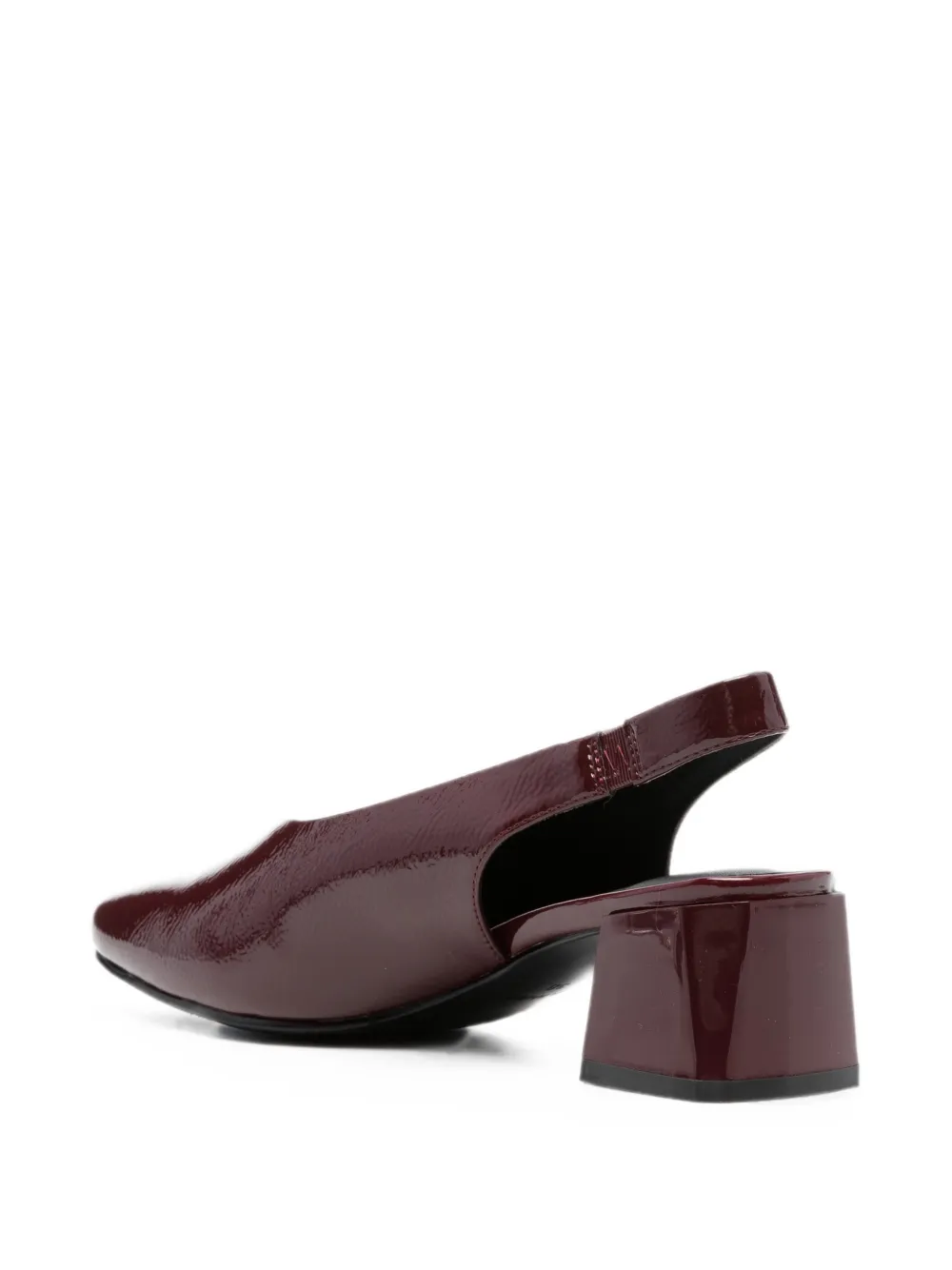 LINDA BAUMANN patent-finish slingback pumps Rood