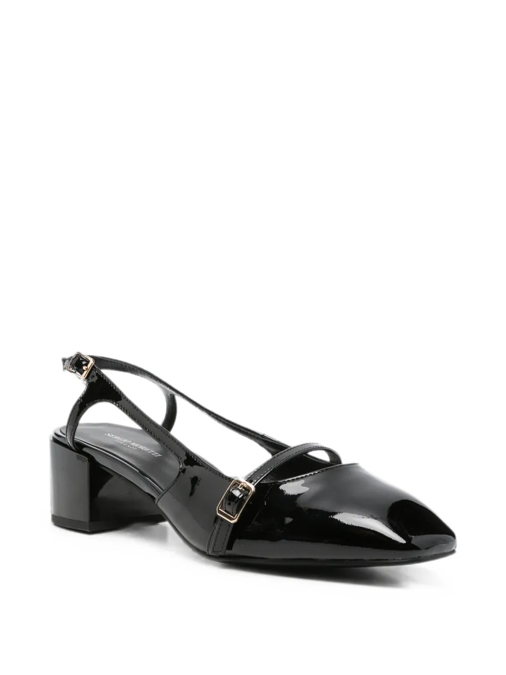 SERGIO MORETTI FIRENZE buckle-fastening slingback pumps Zwart