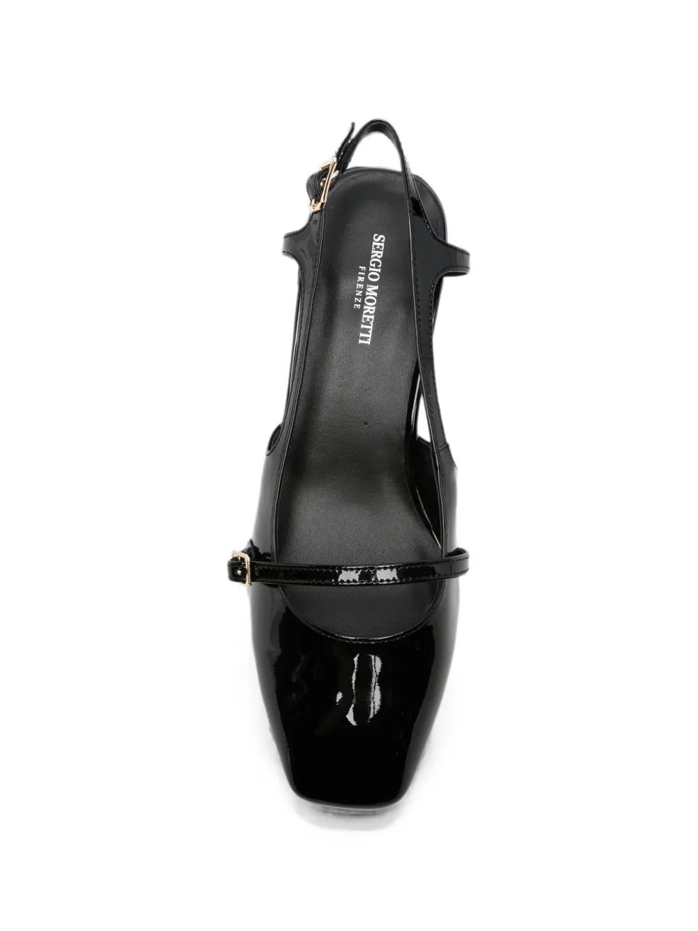 SERGIO MORETTI FIRENZE buckle-fastening slingback pumps Zwart