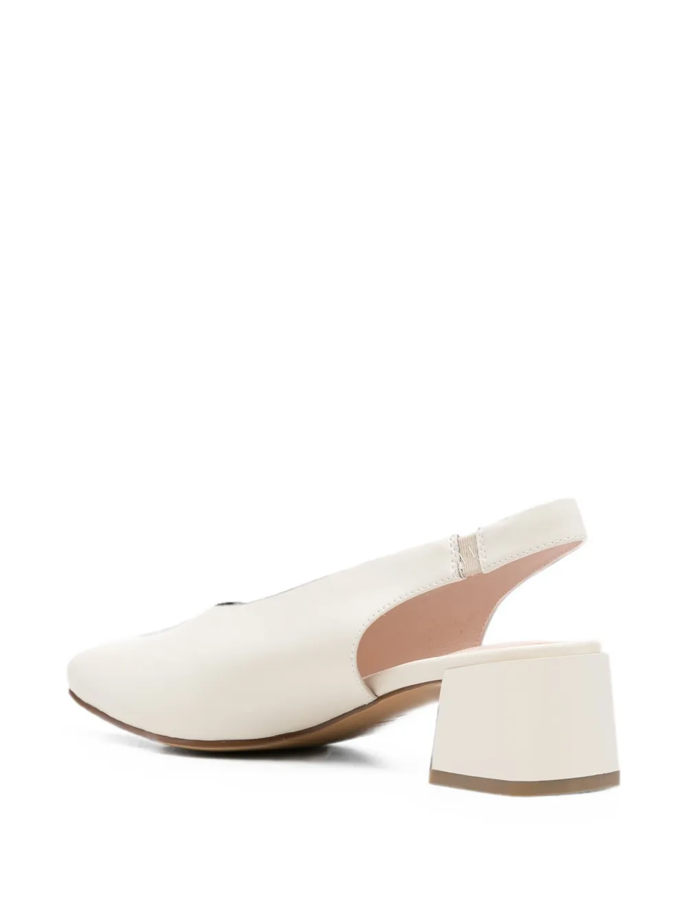 LINDA BAUMANN slingback block-heel pumps Beige