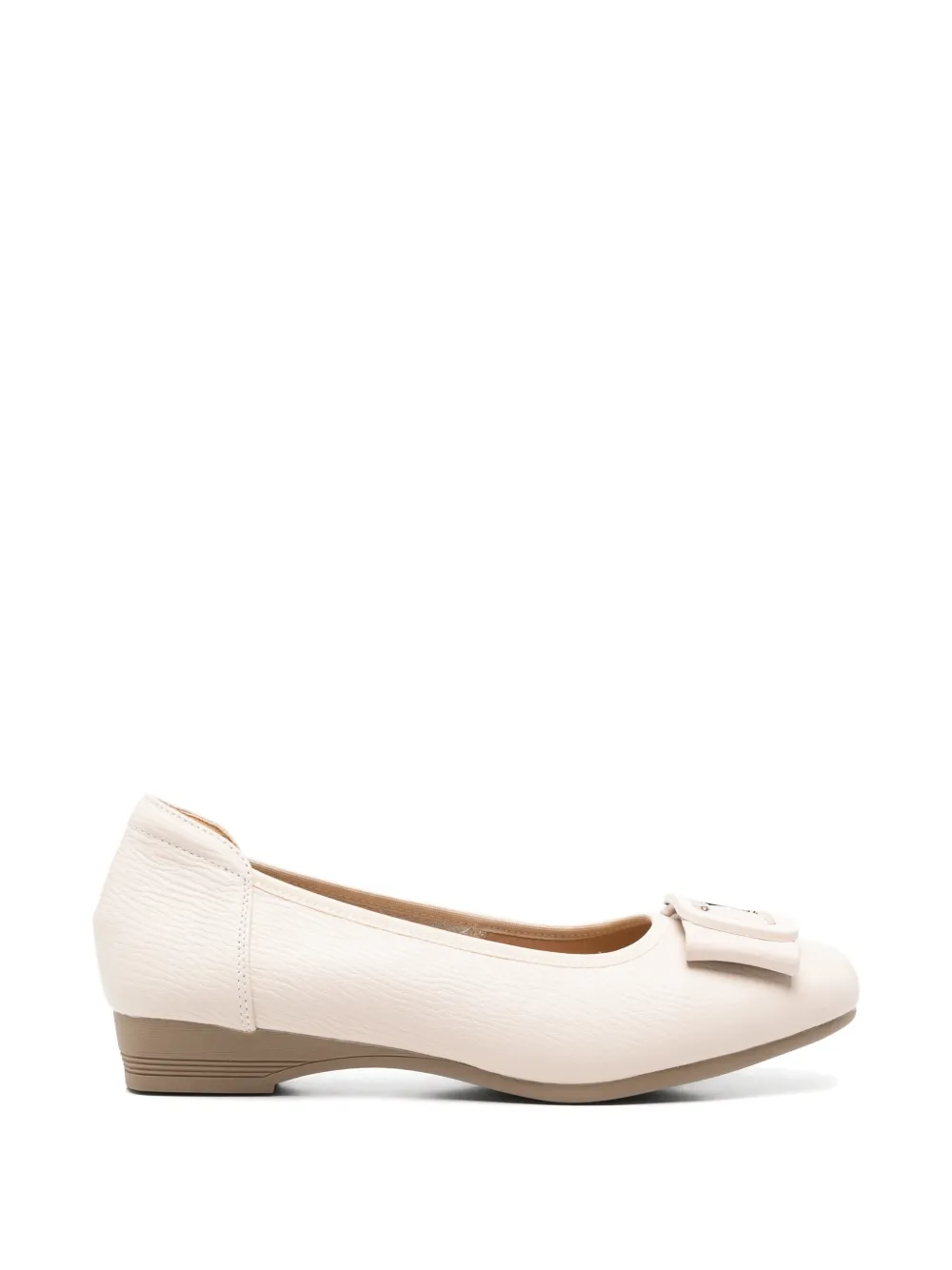 LINDA BAUMANN buckle-detail ballet flats - Toni neutri