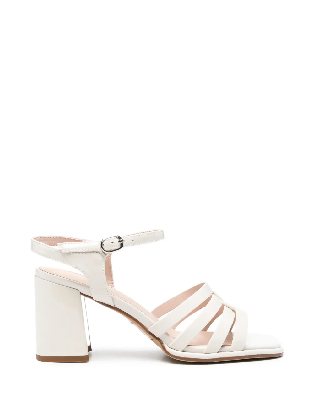 SERGIO MORETTI FIRENZE cage-strap block-heel sandals - Toni neutri