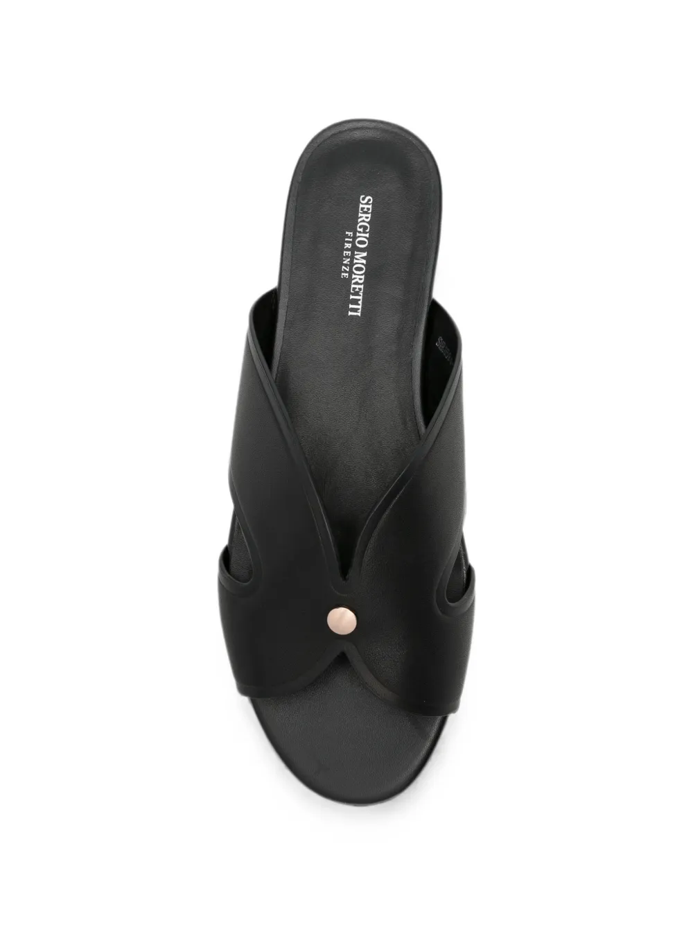 SERGIO MORETTI FIRENZE cut-out detail sandals Zwart