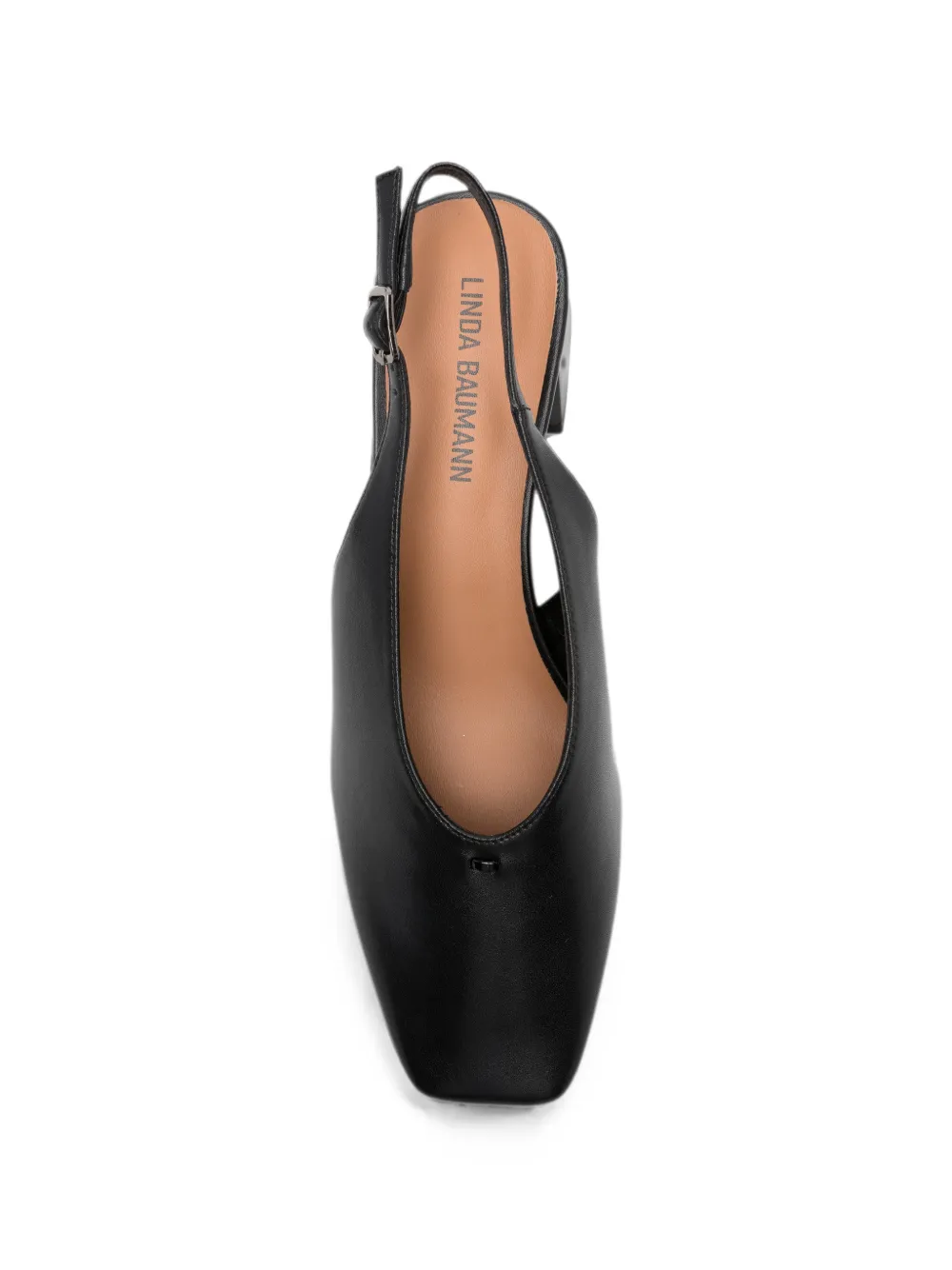 LINDA BAUMANN square-toe slingback pumps Zwart