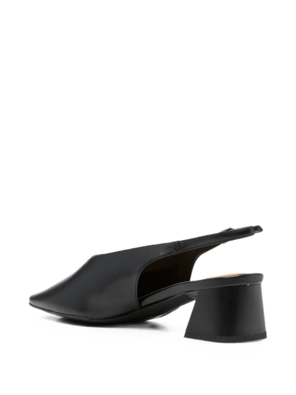 LINDA BAUMANN square-toe slingback pumps Zwart
