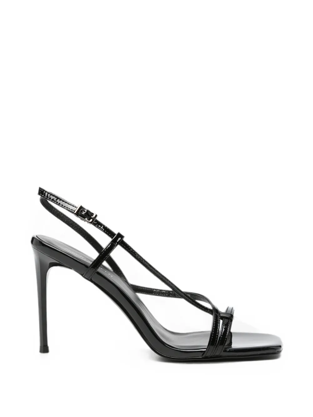 SERGIO MORETTI FIRENZE strappy patent-finish sandals - Nero