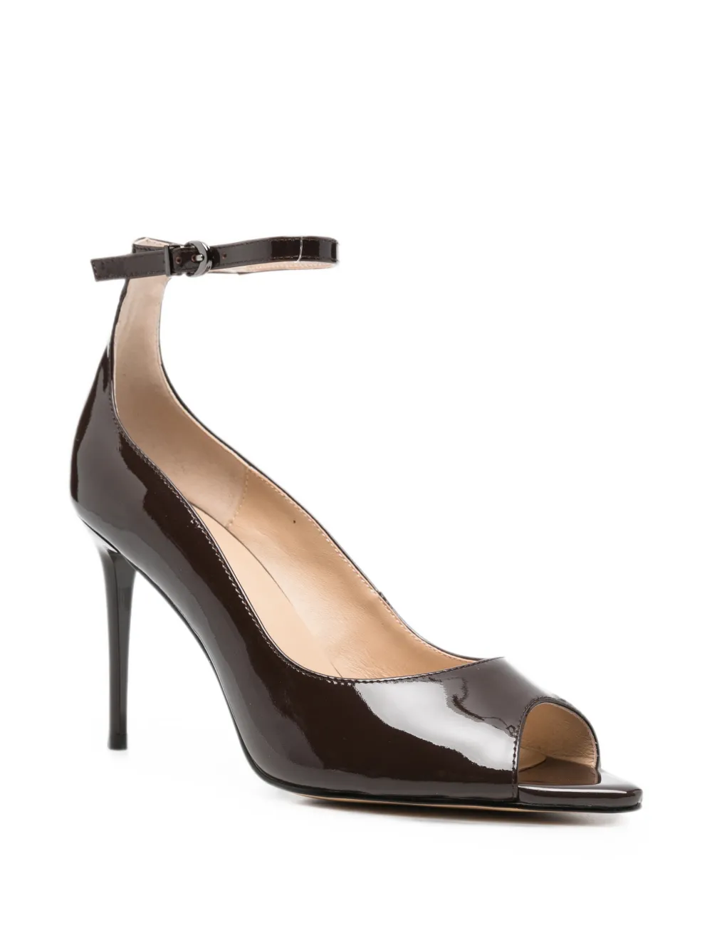 SERGIO MORETTI FIRENZE peep-toe ankle-strap pumps Bruin